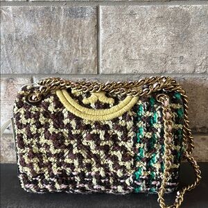 NWT Tory Burch Fleming Tweed Convertible Bag